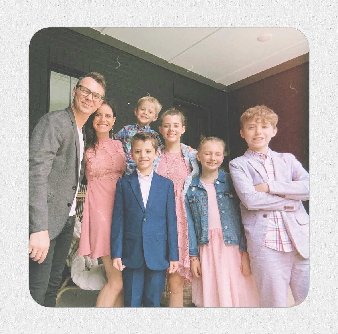 Robbie Poe, Amanda, and their five children